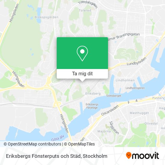 Eriksbergs Fönsterputs och Städ karta