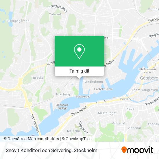 Snövit Konditori och Servering karta