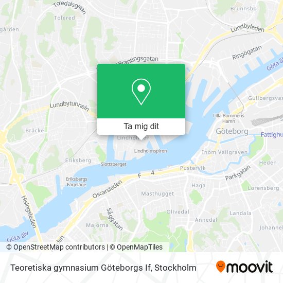Teoretiska gymnasium Göteborgs If karta