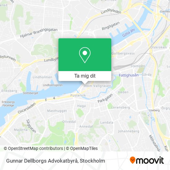 Gunnar Dellborgs Advokatbyrå karta