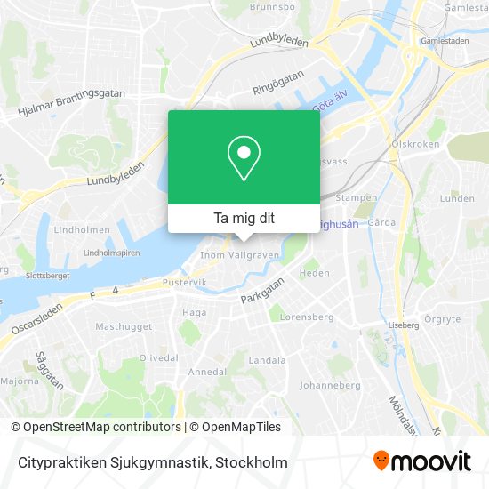 Citypraktiken Sjukgymnastik karta