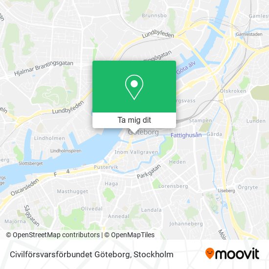 Civilförsvarsförbundet Göteborg karta