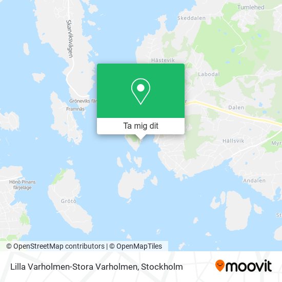 Lilla Varholmen-Stora Varholmen karta