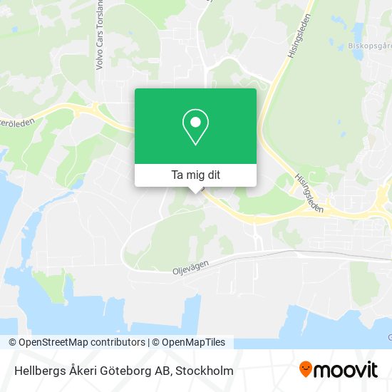 Hellbergs Åkeri Göteborg AB karta