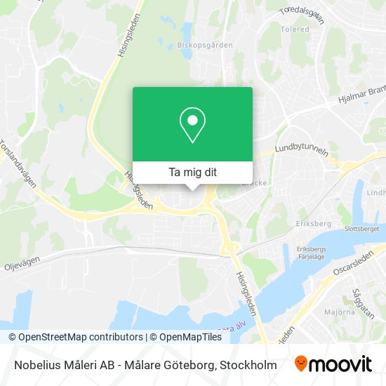 Nobelius Måleri AB - Målare Göteborg karta