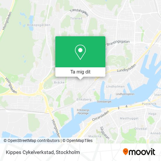 Kippes Cykelverkstad karta