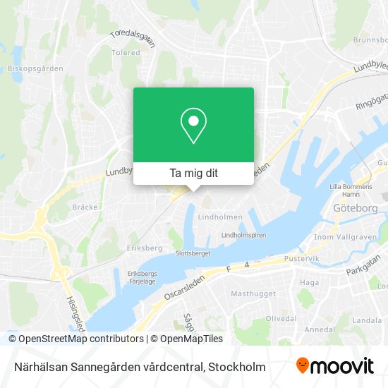 Närhälsan Sannegården vårdcentral karta