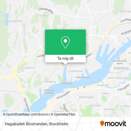 Hagabadet Älvstranden karta