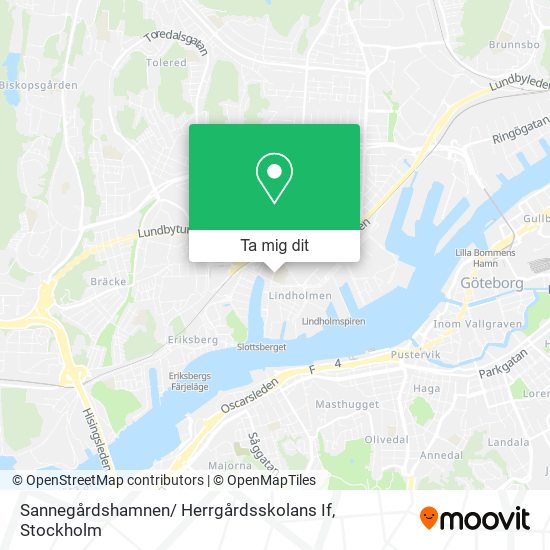 Sannegårdshamnen/ Herrgårdsskolans If karta