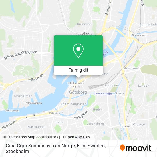 Cma Cgm Scandinavia as Norge, Filial Sweden karta