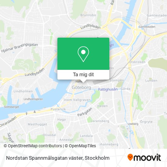 Nordstan Spannmålsgatan väster karta