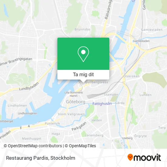 Restaurang Pardis karta