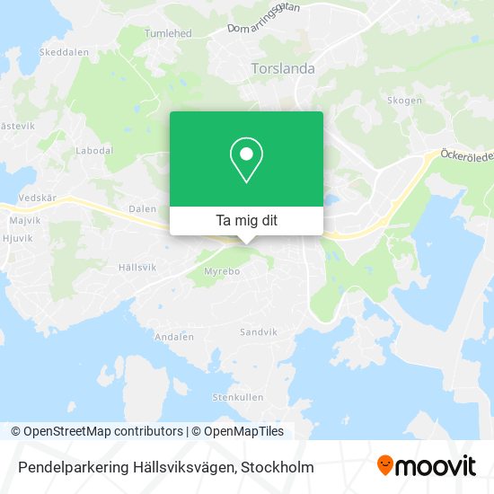 Pendelparkering Hällsviksvägen karta