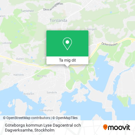 Göteborgs kommun Lyse Dagcentral och Dagverksamhe karta