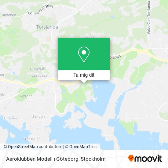 Aeroklubben Modell i Göteborg karta