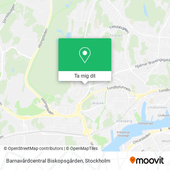 Barnavårdcentral Biskopsgården karta