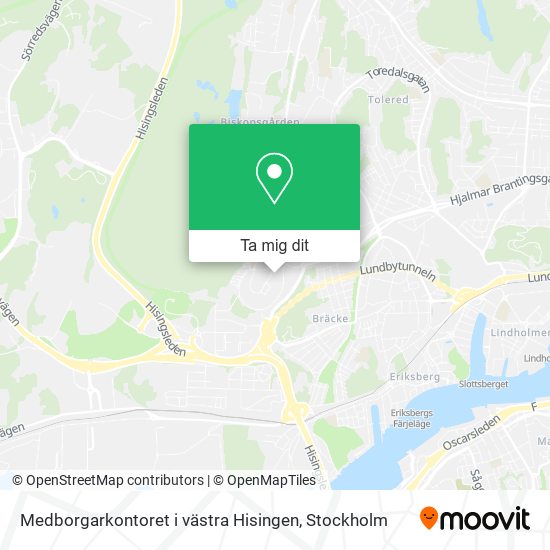 Medborgarkontoret i västra Hisingen karta