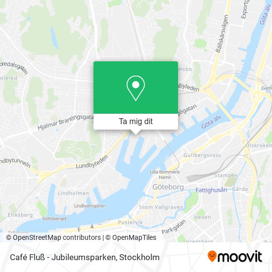 Café Fluß - Jubileumsparken karta