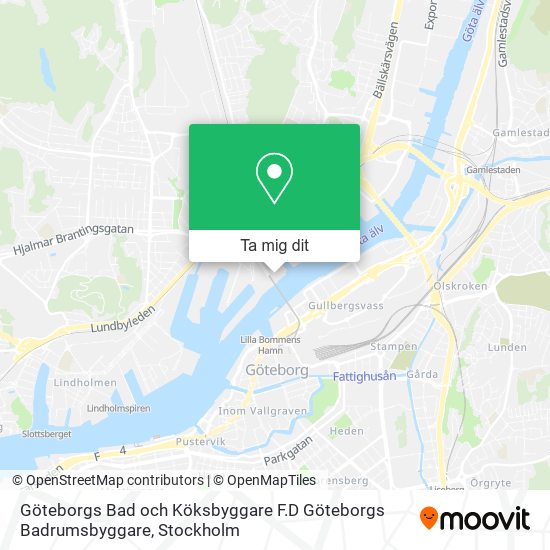 Göteborgs Bad och Köksbyggare F.D Göteborgs Badrumsbyggare karta