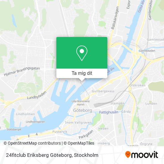 24fitclub Eriksberg Göteborg karta