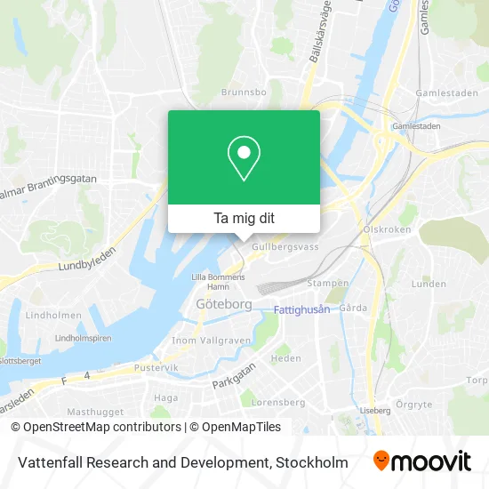 Vattenfall Research and Development karta