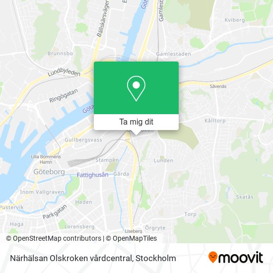Närhälsan Olskroken vårdcentral karta