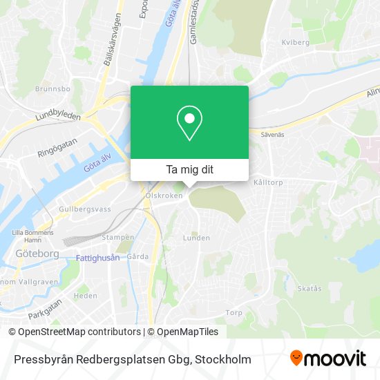 Pressbyrån Redbergsplatsen Gbg karta