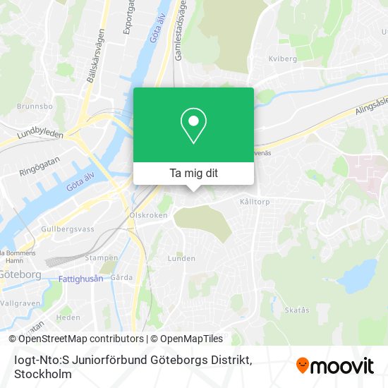 Iogt-Nto:S Juniorförbund Göteborgs Distrikt karta