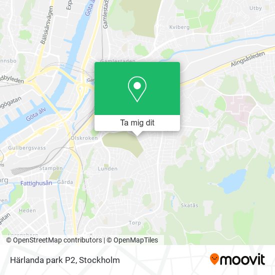 Härlanda park P2 karta