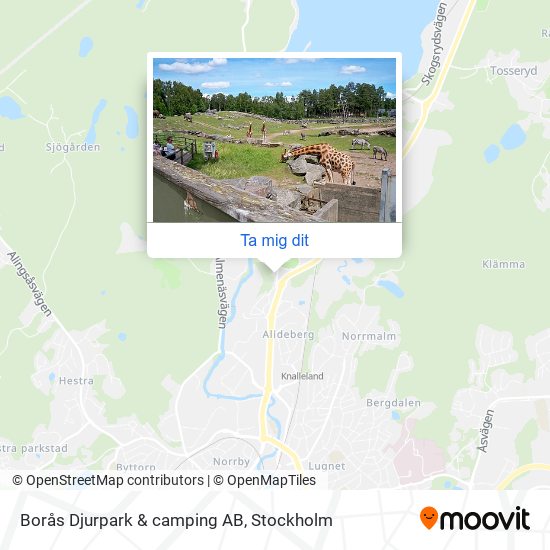 Borås Djurpark & camping AB karta