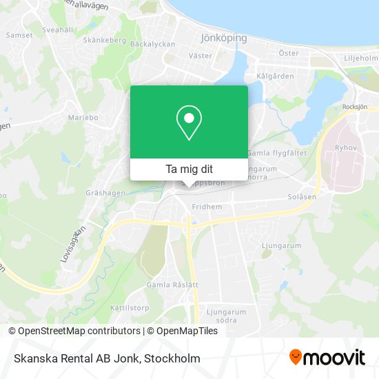 Skanska Rental AB Jonk karta