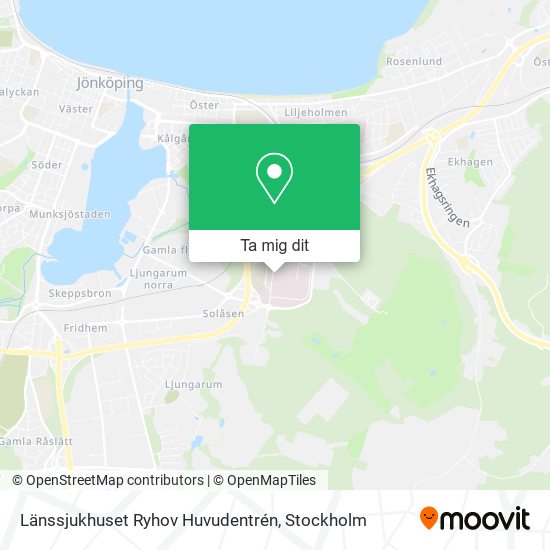 Länssjukhuset Ryhov Huvudentrén karta