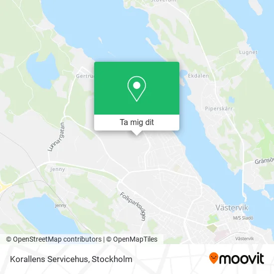 Korallens Servicehus karta