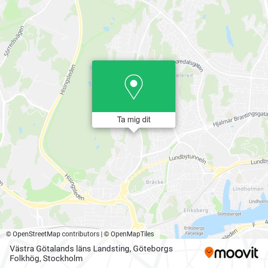 Västra Götalands läns Landsting, Göteborgs Folkhög karta