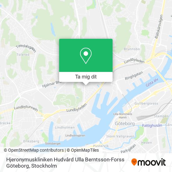 Hjeronymuskliniken Hudvård Ulla Berntsson-Forss Göteborg karta