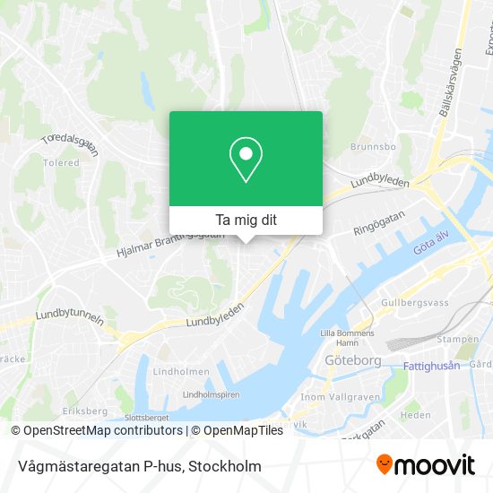 Vågmästaregatan P-hus karta