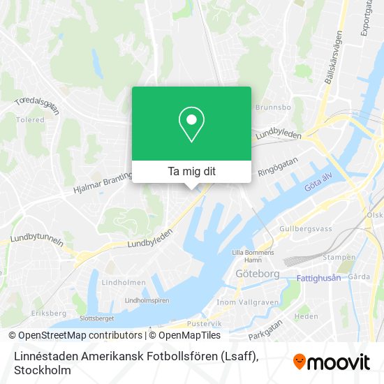 Linnéstaden Amerikansk Fotbollsfören (Lsaff) karta