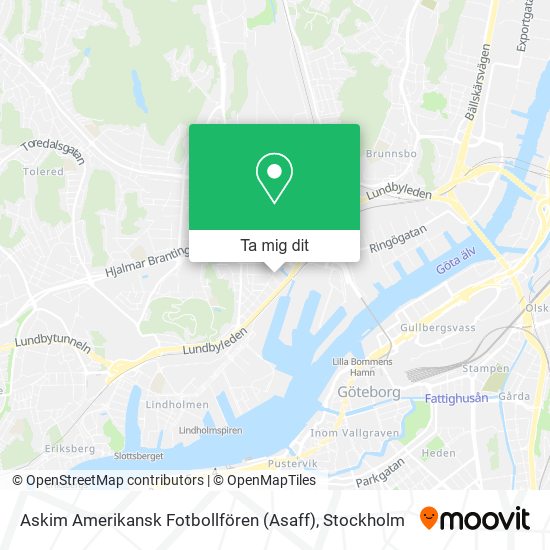 Askim Amerikansk Fotbollfören (Asaff) karta