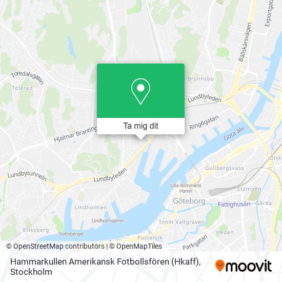 Hammarkullen Amerikansk Fotbollsfören (Hkaff) karta