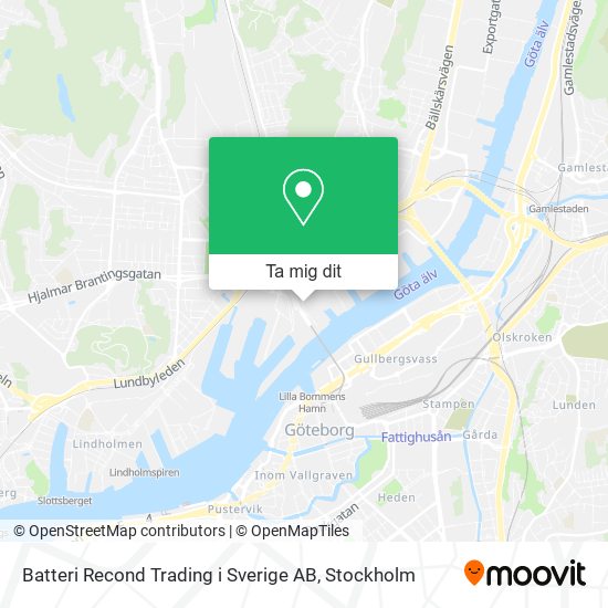 Batteri Recond Trading i Sverige AB karta