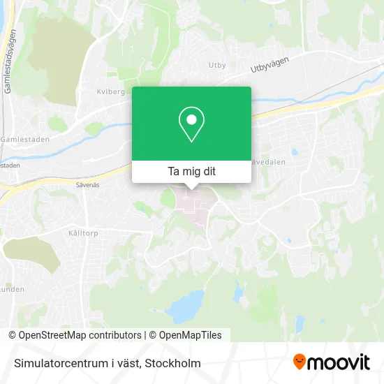 Simulatorcentrum i väst karta