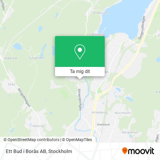 Ett Bud i Borås AB karta