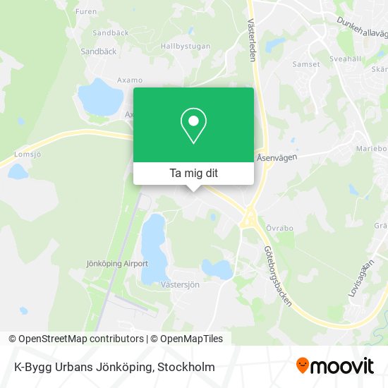 K-Bygg Urbans Jönköping karta