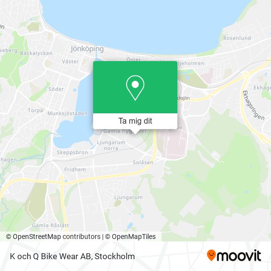 K och Q Bike Wear AB karta