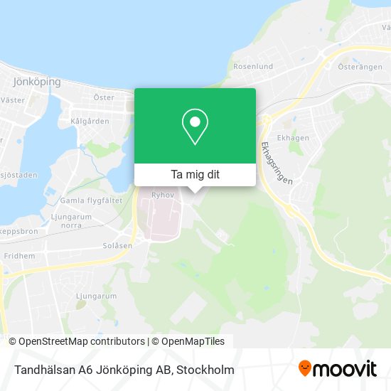 Tandhälsan A6 Jönköping AB karta