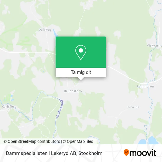 Dammspecialisten i Lekeryd AB karta