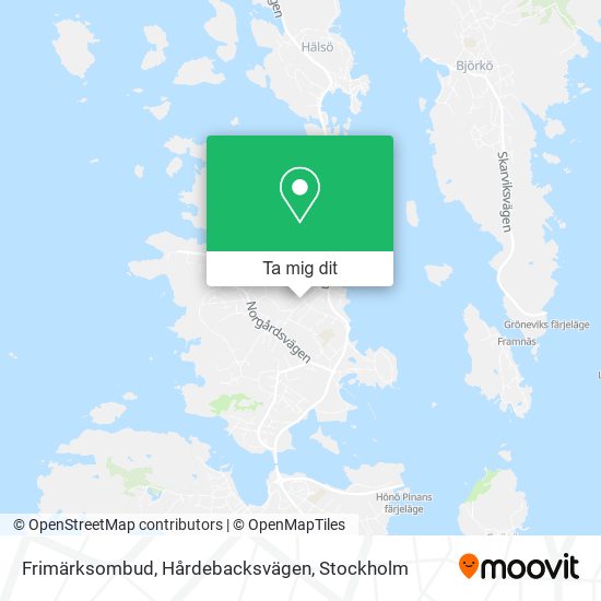 Frimärksombud, Hårdebacksvägen karta