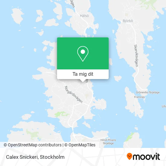 Calex Snickeri karta