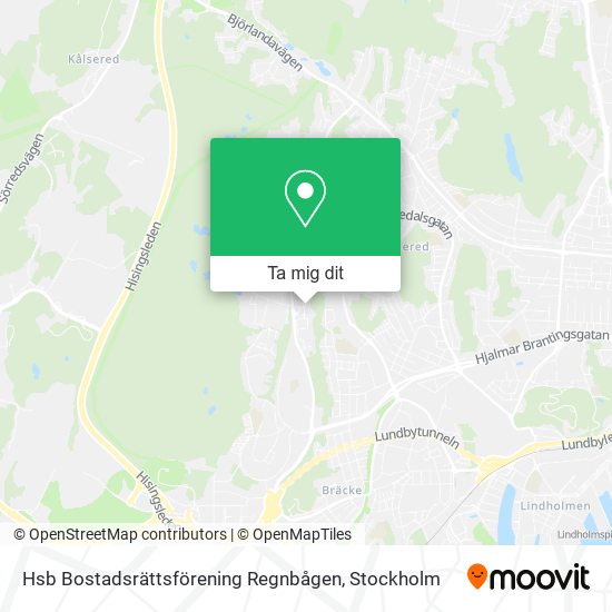 Hsb Bostadsrättsförening Regnbågen karta