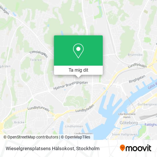 Wieselgrensplatsens Hälsokost karta